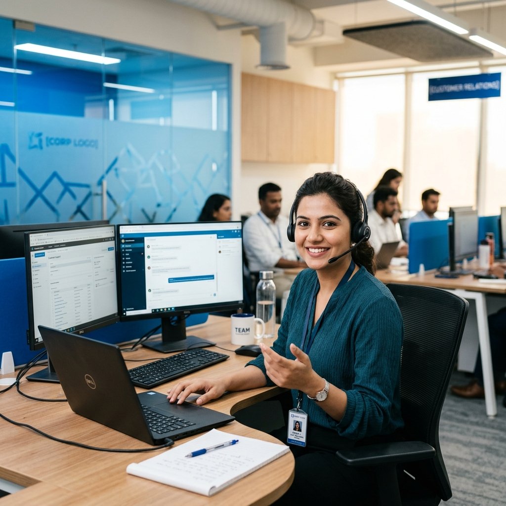 Customer support coordinator assisting a borrower by phone